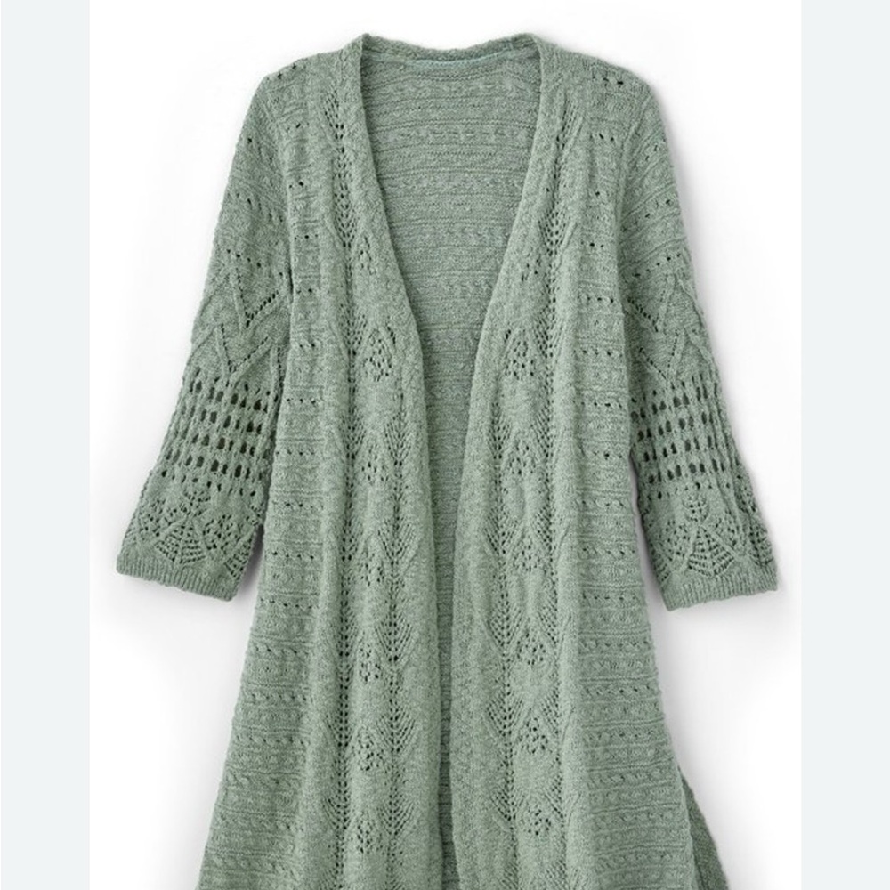 NWT SOFT SURROINDINGS CALISTOGA POINTELLE DUSTER GREAT GIFT!